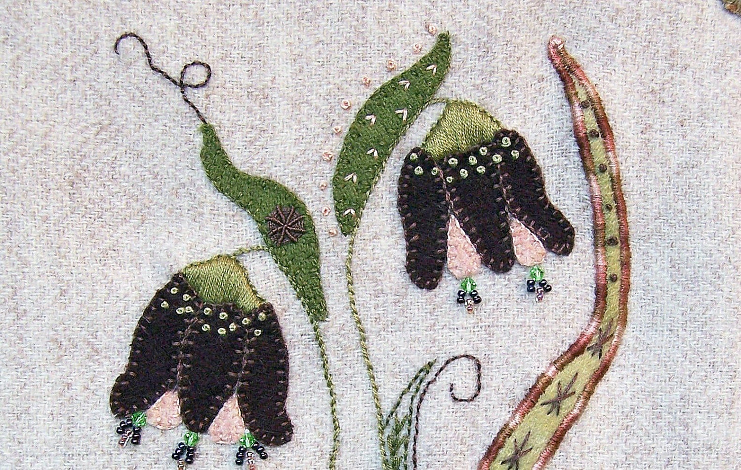 Jacobean Flower Applique, Embroidery / PDF Pattern / Jac 029