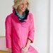 Color Block Ruffle Dress- Fuschia