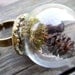 mini terrarium ring miniature terrarium jewelry moss pinecone woodland green brown glass dome forest