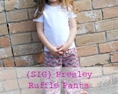 INSTANT DOWNLOAD SIG Presley Ruffle Pants Pattern eBook - Tween