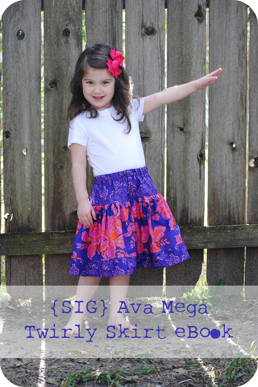 INSTANT Download SIG Ava Mega Twirly Skirt Pattern eBook - Size 12 month to 5T