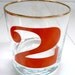 Vintage 70s Numbered Lowball Glasses - Orange, Graphic and Modern