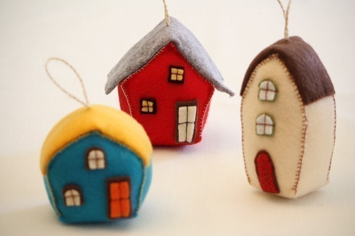 Houses sewing pattern (three)--- PDF --Beginner