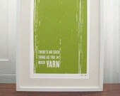 A3 There's no such thing as too much yarn print in green