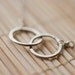 Interlocking Sterling Silver Circle Necklace - Modern Simple Everyday Wear