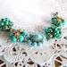 FREE SHIP Beautiful Vintage Earrings Charm Bracelet