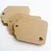 50 Rectangle Tag with Heart 1 1/2 wide x 2 long In Non-textured or Textured Cardstock paper