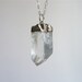 Long Silver Dipped Quartz Point Necklace