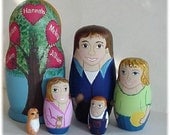 Custom Nesting Dolls Large FAMILY of 7, Hand Painted Completely Personalized, Detailed Just for You- Unique