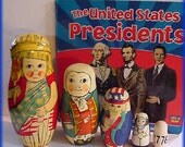 Wooden Doll Celebrate America -5pcs G.Washington Uncle Sam and Your Family Kids Personalized