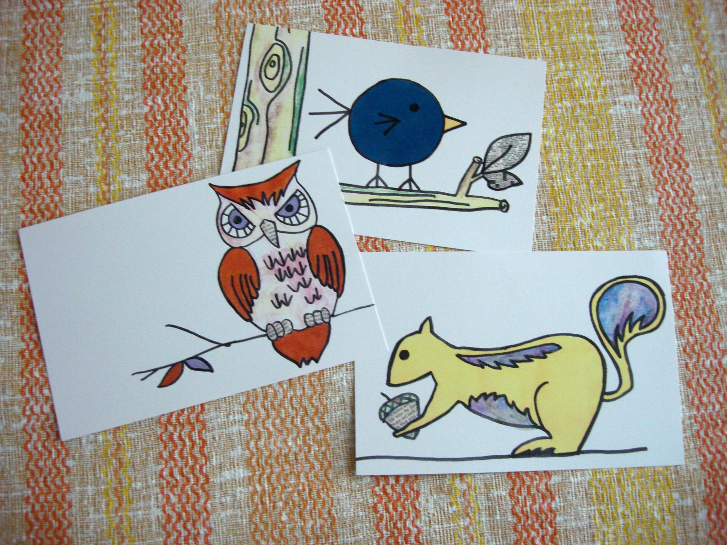 Woodland Postcard Set with Mad Libs