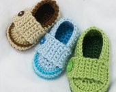 newborn boy Crochet Pattern Loafers for Little PRINCE Loafers - 4 sizes-Newborn to 12 months digital