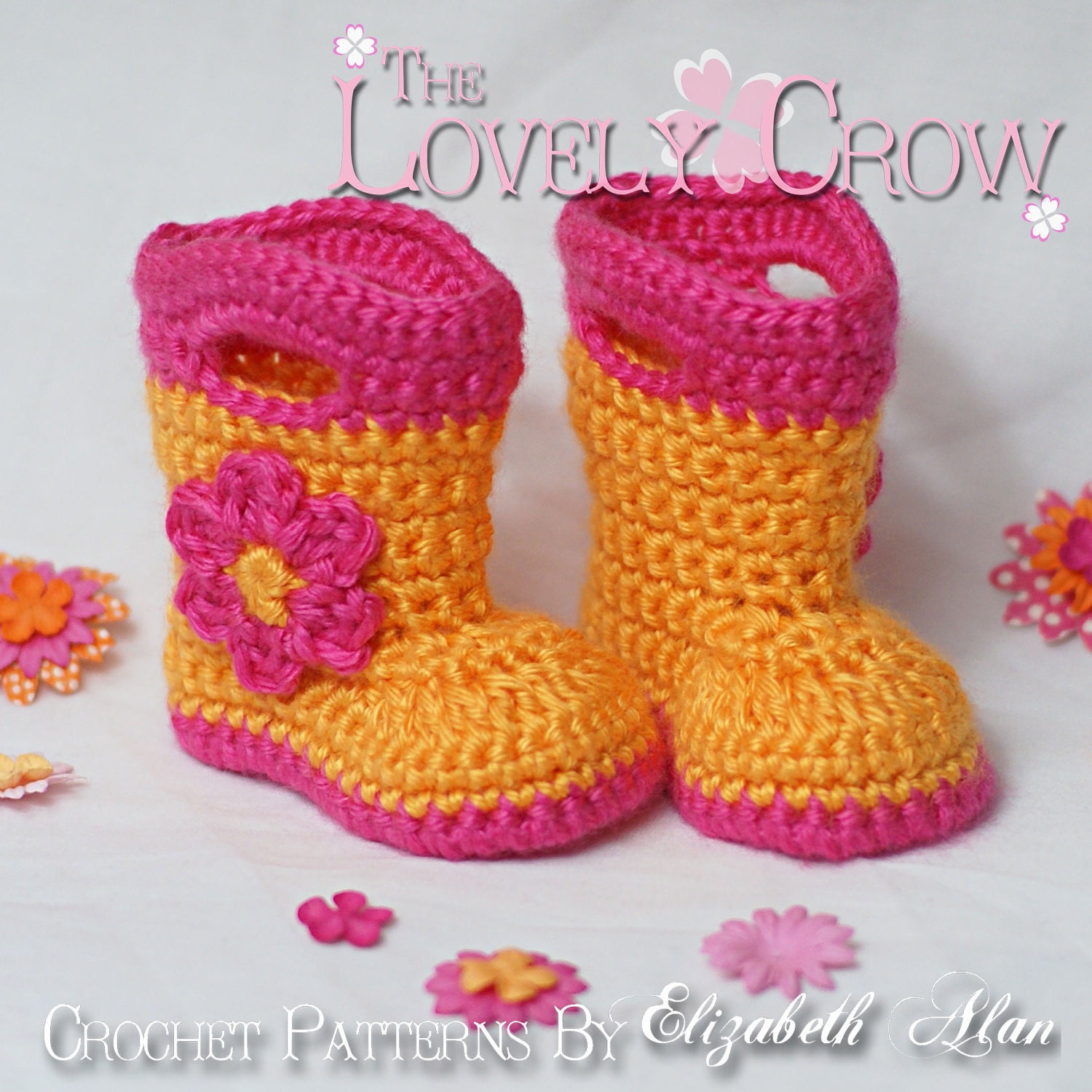 Booties Crochet Pattern Baby Rainboots  for Baby Goshalosh Boots -  4 sizes - Newborn to 12 months. digital