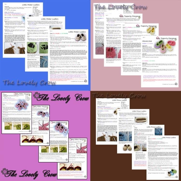 Booties Crochet Patterns - 4 Booties Crochet Patterns Included digital