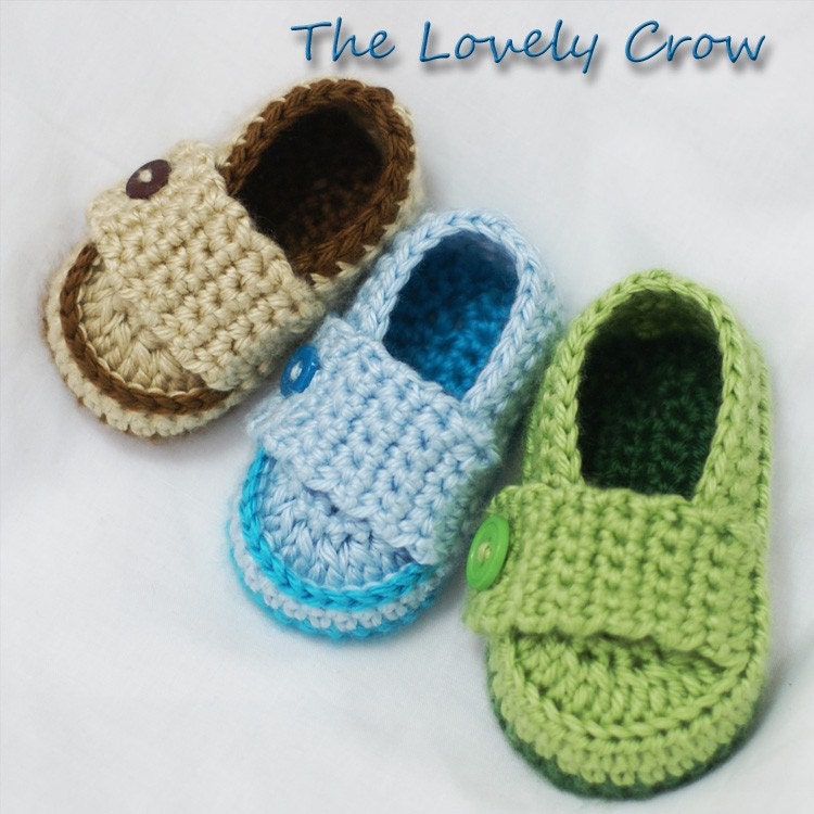 Baby boy shoes Crochet Pattern Loafers  for Little PRINCE Loafers  -  4 sizes - Newborn to 12 months. digital