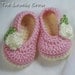 PDF Crochet Pattern for Baby Rosey Ballet Slippers - 4 sizes - Newborn to 12 months.