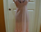 Vintage Pink Slip with Lace