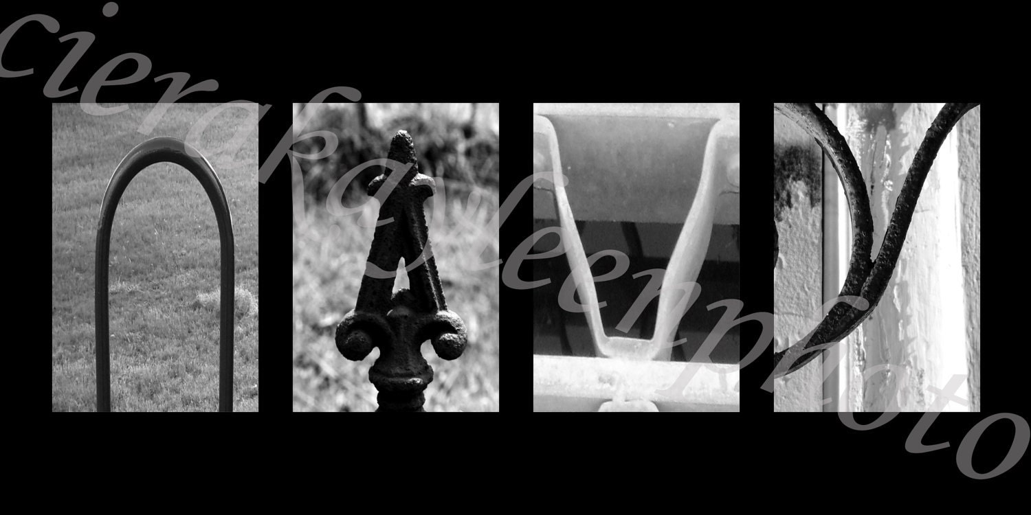 NAVY 10x20 Alphabet Photography Print