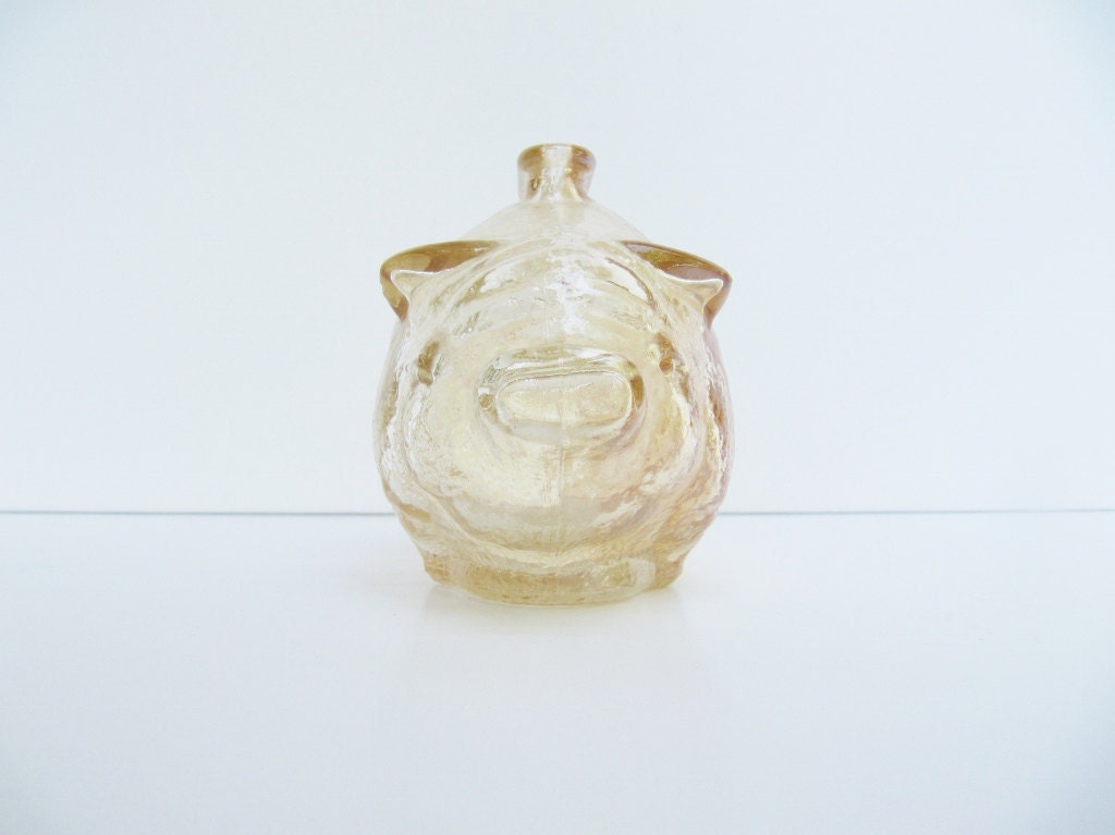 Marigold Carnival Glass Pig Bank - Modred12