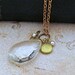 Crystal Pendant Necklace Chandelier Necklace Vintage Locket Necklace Charm Necklace Brass Flower Necklace Statement Necklace - Charmed
