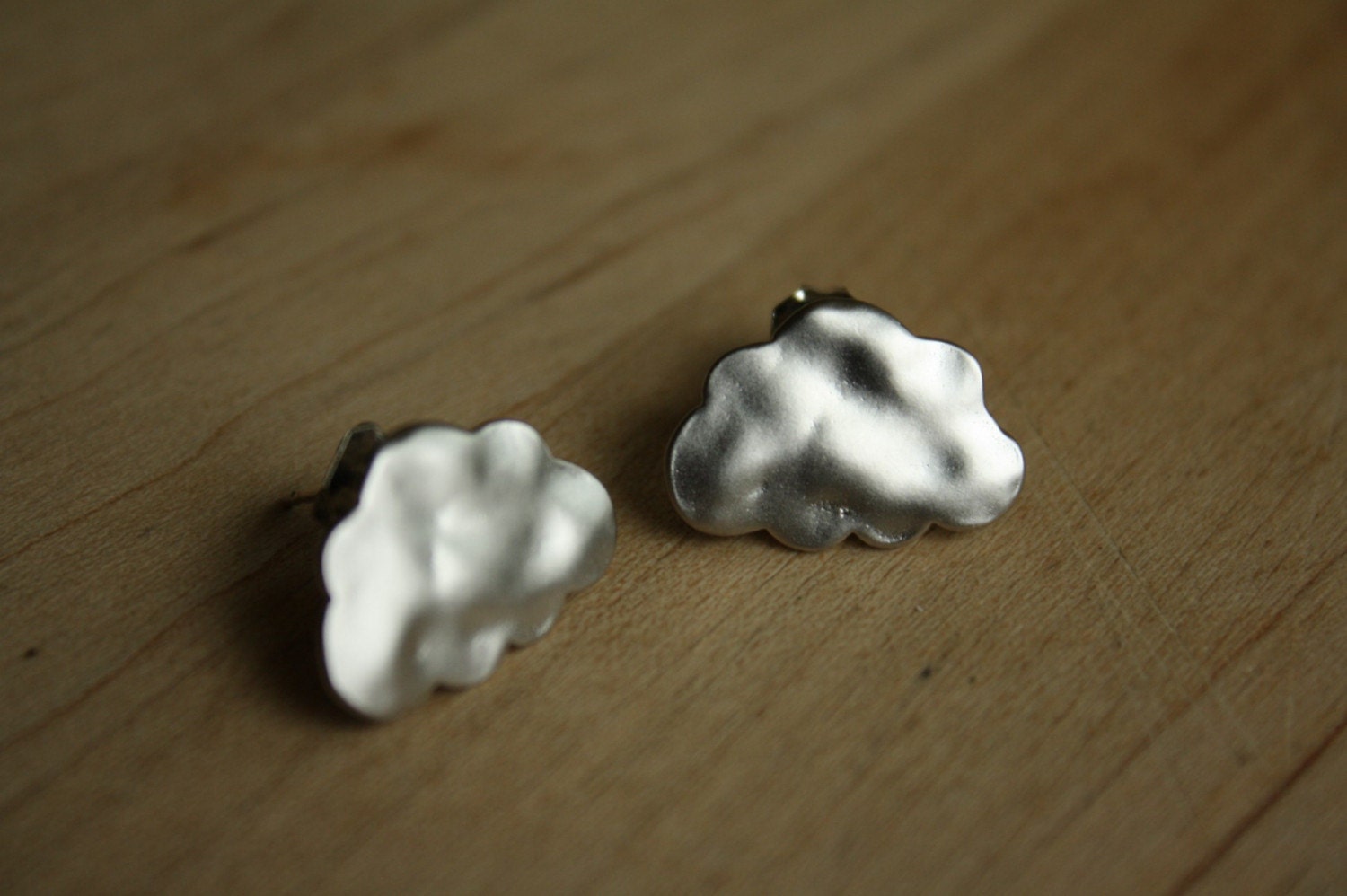 Tiniest Silver Cloud Ear Posts