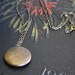 Simple Dark Locket Necklace, Long Pendant Necklace, Antiqued Brass, Unique Vintage Locket, Jewellery, Jewelry