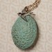 Long Aqua Blue Vines Locket Necklace with Antiqued Cream Bird Charm, Gold Pendant, Floral Jewelry, Two Tone Jewelry, Oval Fashion Jewellery