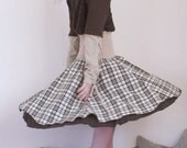 Autumn dress,  fantastic twirl,  double skirt