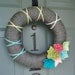 Yarn Wreath Felt Handmade Door Decoration - Breezy 12in