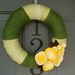 Yarn Wreath Handmade Front Door Spring/Summer - Sunshine 12in