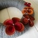 Yarn Wreath Felt Handmade Door Decoration - Pretty Petals 12in