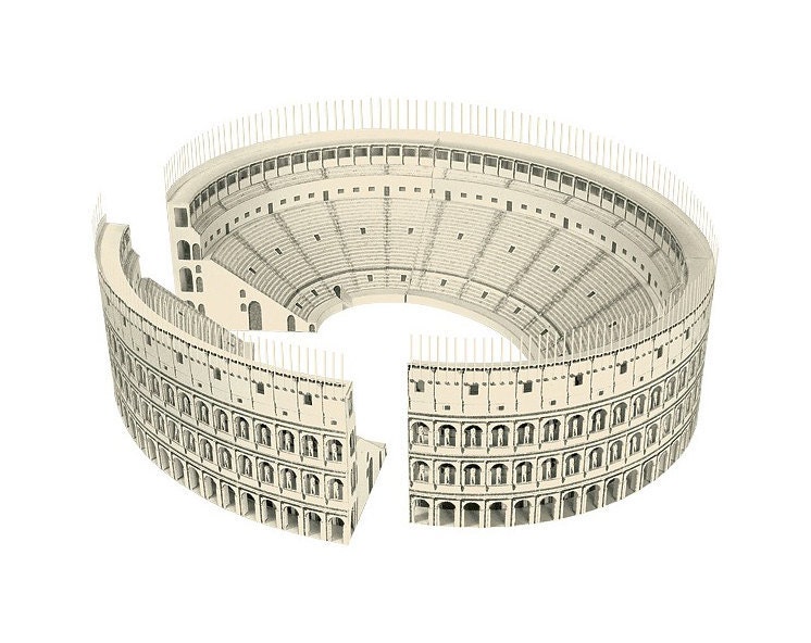 Roman Colosseum Paper Model (KIT)