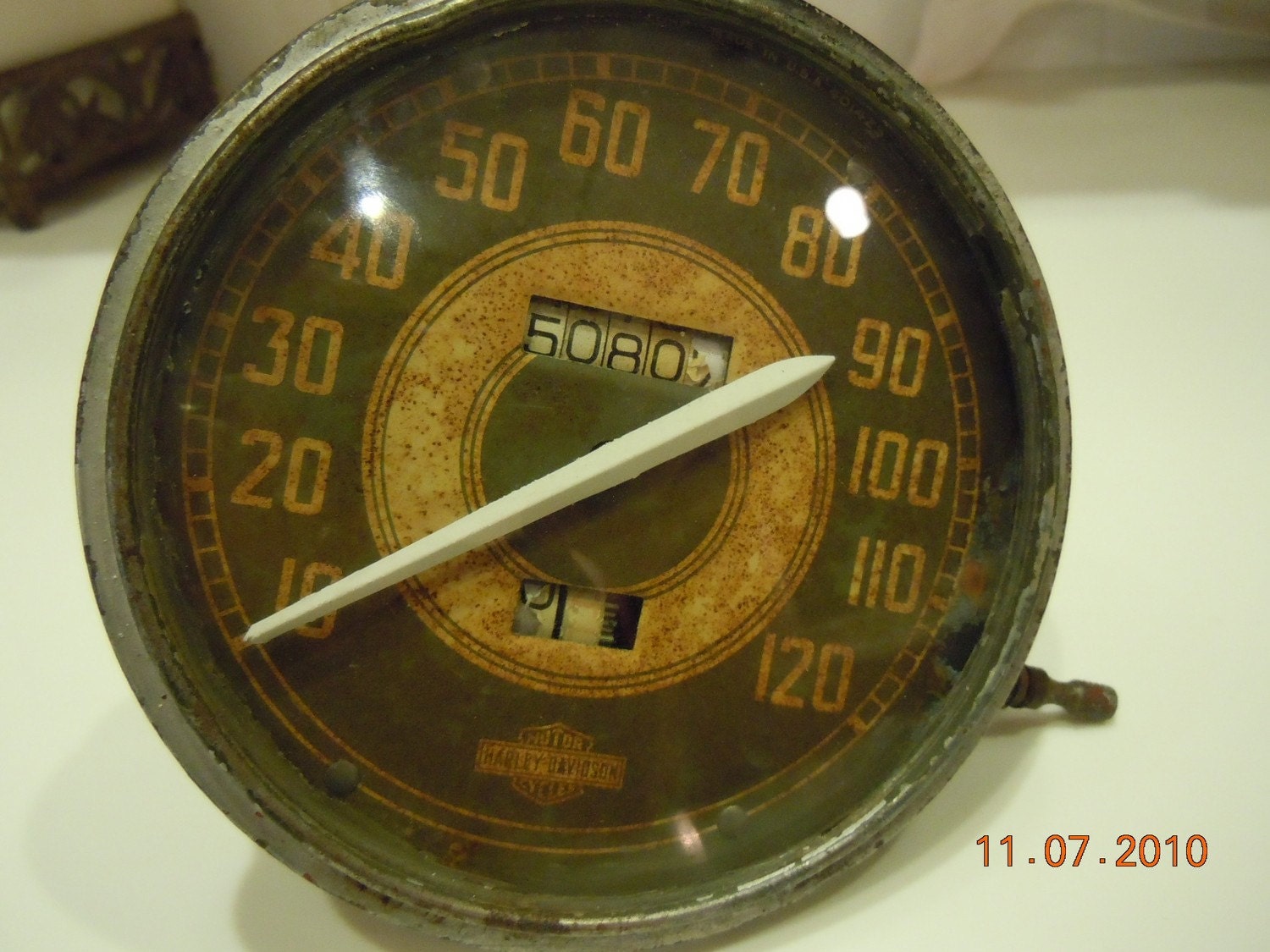 RESERVED  - Vintage 1942 Harley Davison ARMY Motorcycle Speedometer