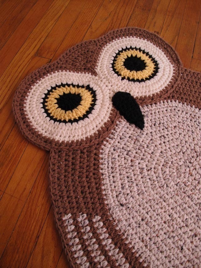 CROCHET OWL RUG