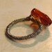 Size 8.5 Ring with Topaz colored charm