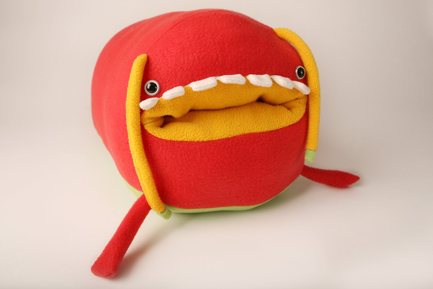 Zorg the sweater monster handmade from upcycled fleece