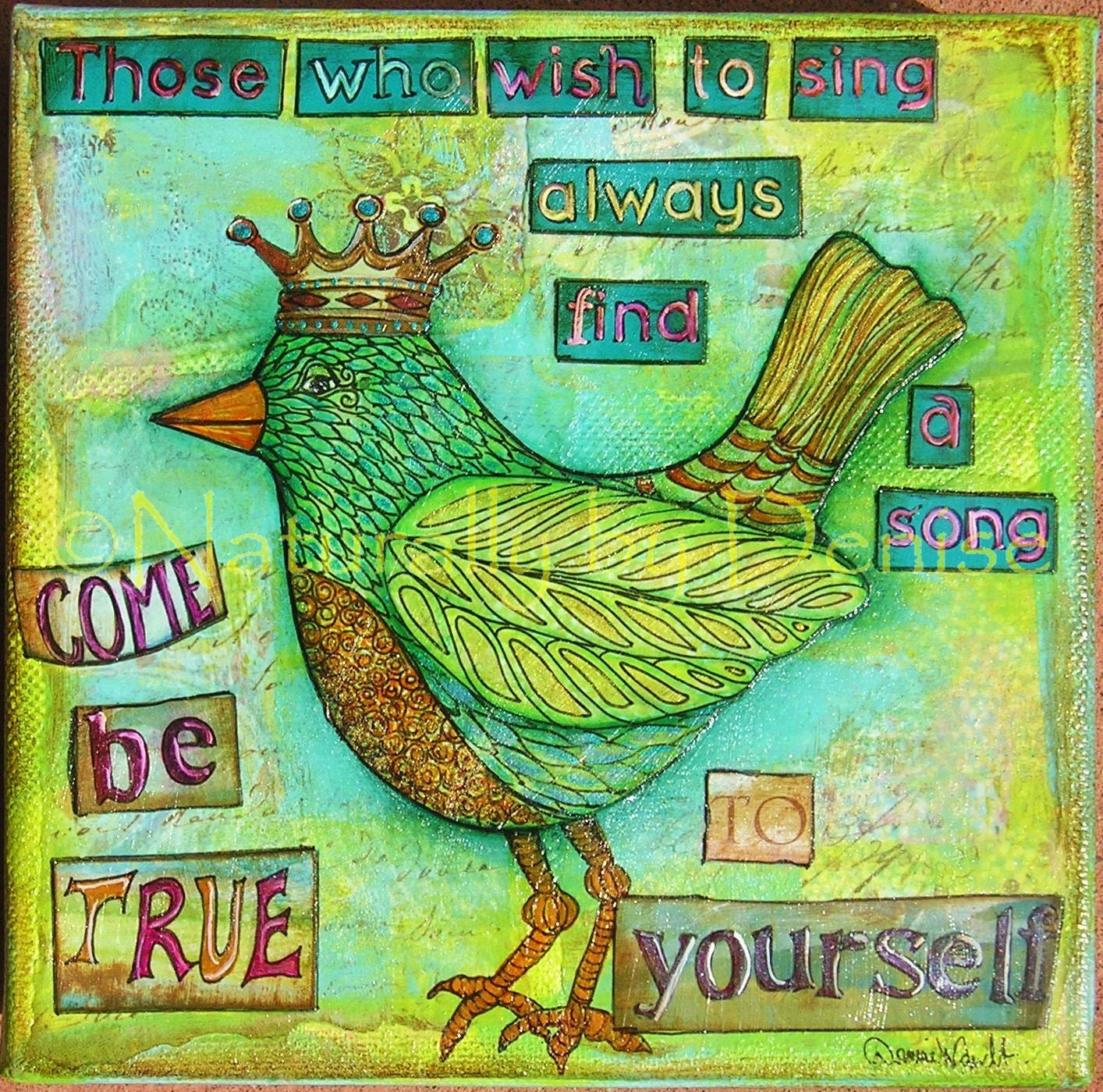 Those who wish to sing 8 X 8  Matted Art Print    SHIPPING INCLUDED