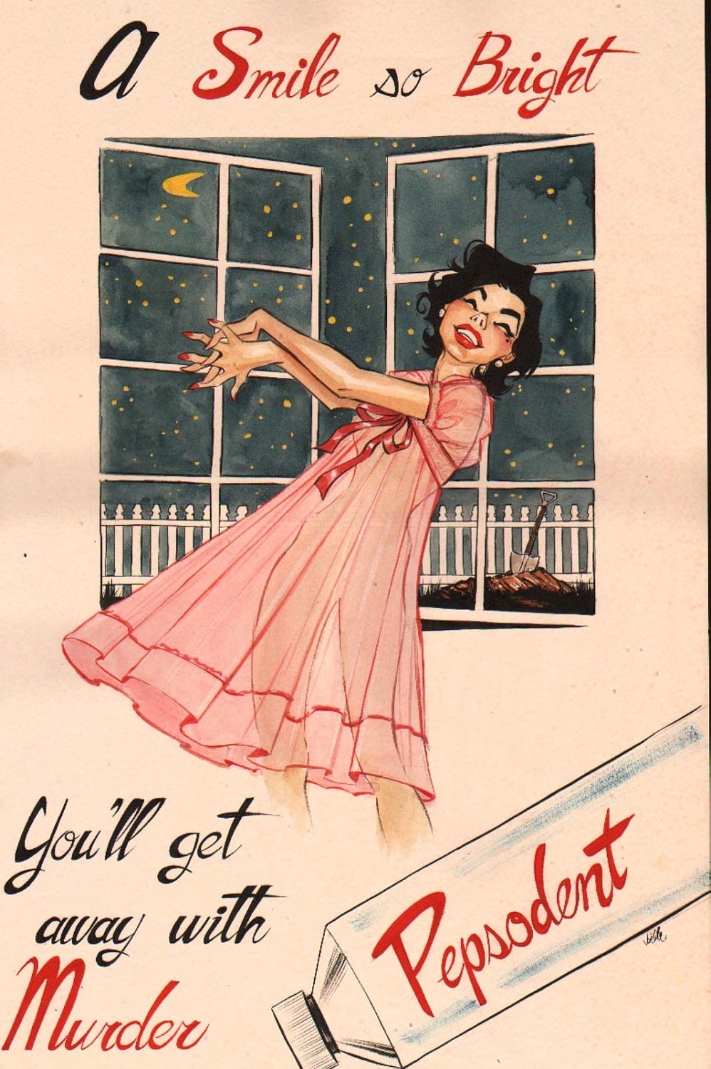 Vintage Ad Parody - Pepsodent, artwork by Joëlle Jones