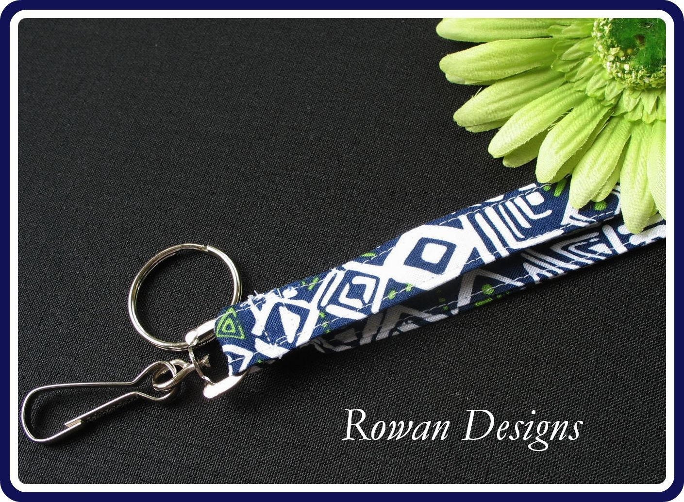 Funky Blue Fabric Lanyard ID Badge Holder - Great Gift Item