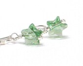 Childrens Jewelry, Green Earrings, Lime Star Earrings Petite Minimalist Sterling Silver Earrings August Birthday Summer Fashion Under 20