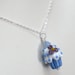 Cupcake Necklace, Blue Cupcake Pendant Diabetes Awareness JDRF Donations DOC Treat