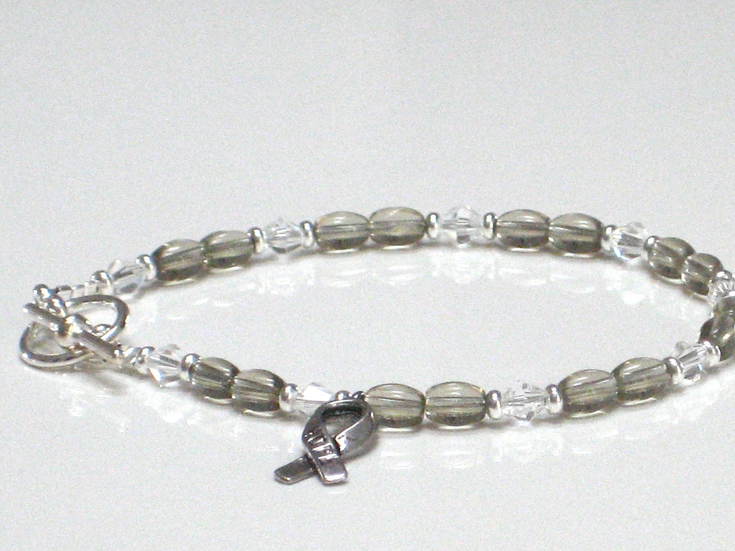 Diabetes Awareness Bracelet, JDRF, Gray Bracelet, Hope Bracelet