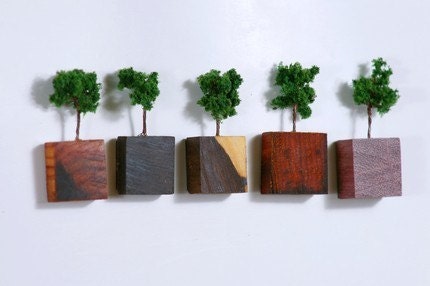 set of 6 lost in the forest magnets
