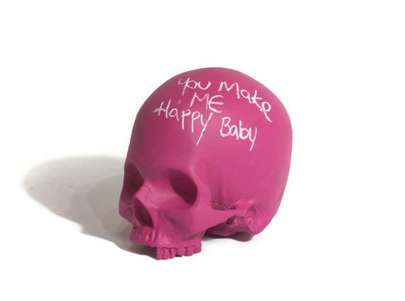 chalkboard skull