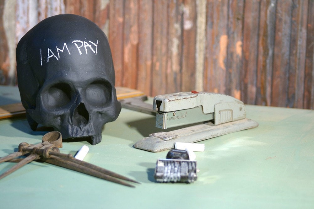 chalkboard skull