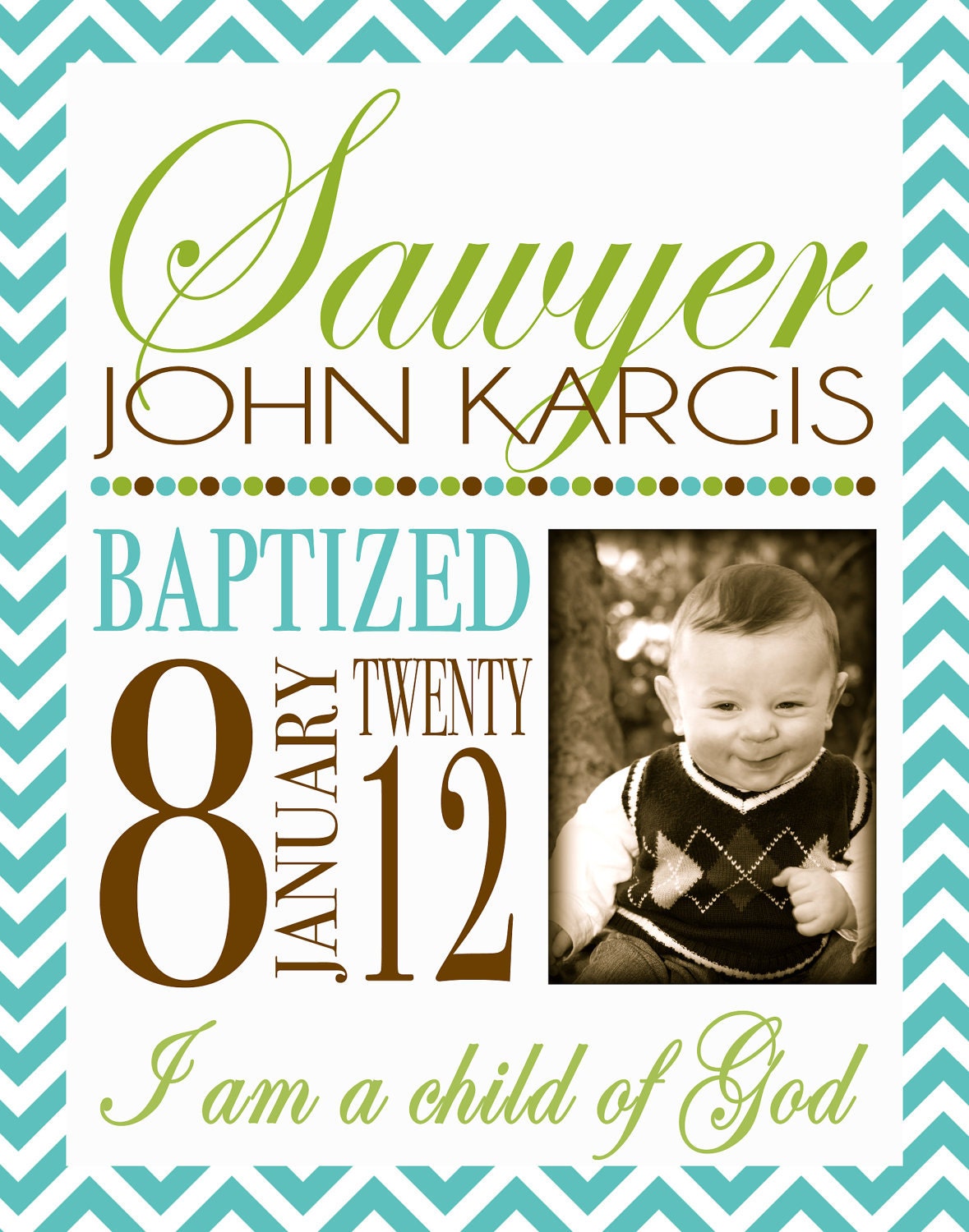 Custom Baptism/Blessing Subway Art Announcement Il_570xn