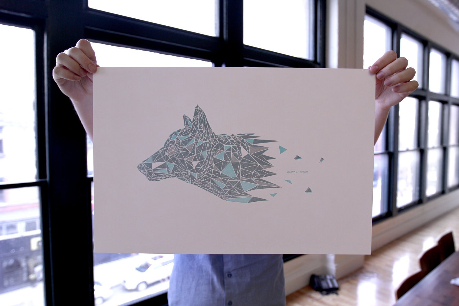 Winter is Coming - Sweet Letterpress Poster Inspired by the Game of Thrones