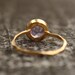 SALE 15 OFF Gold Purple Amethyst Ring - Gemstone Ring, Stackable ring - February Birthstone Ring