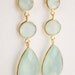 Memorial Day SALE Glowing Aqua Blue Chalcedony Drop Earrings - Mint Green, Sea Foam Green - Shades of Summer