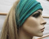 3 Summer Headwraps Sea Greens hand dyed eco Midi size wraps